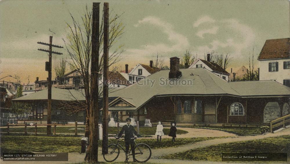 Postcard: The Depot, Franklin, New Hampshire